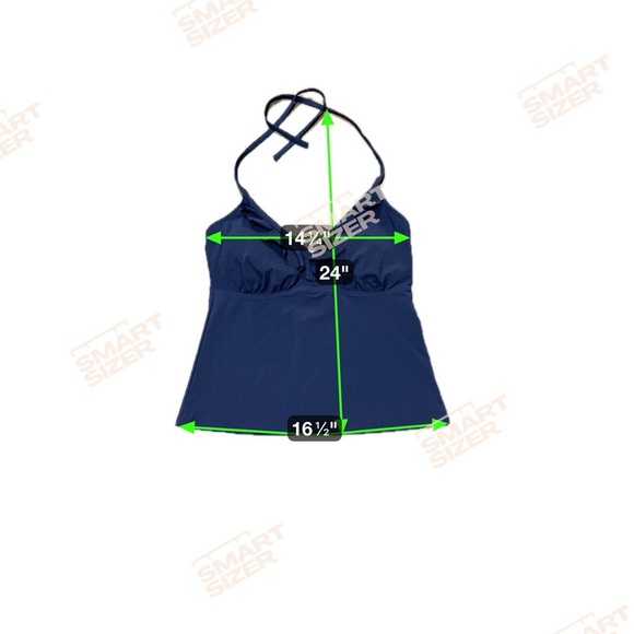 Land’s End Navy Blue Ruffle Tankini and Swim Skirt Size 6 - Picture 4 of 12